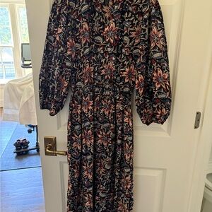 Chic Floral Long Sleeve Midi Dress by MILLE
